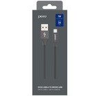 Кабель PERO DC-02, microUSB - USB, 2 А, 1 м, тканевая оплетка, черный 9605954 - фото 14180366