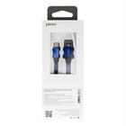 Кабель PERO DC-02, Type-C - USB, 3 А, 1 м, тканевая оплетка, синий - фото 51462410 Кабель PERO DC-02, Type-C - USB, 3 А, 1 м, тканевая оплетка, синий - фото 51462410