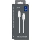Кабель PERO DC-08 PD, Lightning - Type-C, 3 А, 20 Вт, 1 м, быстрая зарядка, белый - фото 51462440 Кабель PERO DC-08 PD, Lightning - Type-C, 3 А, 20 Вт, 1 м, быстрая зарядка, белый - фото 51462440