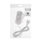 Удлинитель Luazon Lighting ECO, 2 розетки, 3 м, 6 А, ПВС 2х0.75 мм2, без з/к, белый - фото 51327378 Удлинитель Luazon Lighting ECO, 2 розетки, 3 м, 6 А, ПВС 2х0.75 мм2, без з/к, белый - фото 51327378