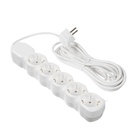 Удлинитель Luazon Lighting ECO, 5 розеток, 5 м, 10 А, 2200 Вт, ПВС 3×0.75 мм2, с заземлением, белый - Фото 6