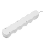 Удлинитель Luazon Lighting ECO, 5 розеток, 5 м, 10 А, 2200 Вт, ПВС 3×0.75 мм2, с заземлением, белый - Фото 7