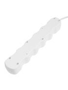 Удлинитель 5 розеток, 5 м, 10 А, 2200 Вт, ПВС 3х0.75 мм2, с з/к, белый - фото 809276505