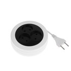 Удлинитель-рулетка 3 розетки, 5 м, 6 А, 1300 Вт, ШВВП 2х0.5 мм2, без з/к - фото 51327418