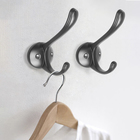 Крючок мебельный CAPPIO ARTURO, двухрожковый, черный - Фото 1