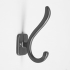 Крючок мебельный CAPPIO CKD016 SMILE, двухрожковый, черный - Фото 2