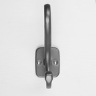 Крючок мебельный CAPPIO CKD016 SMILE, двухрожковый, черный - Фото 4