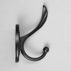 Крючок мебельный CAPPIO CKD024 LOVE, двухрожковый, черный - Фото 5