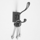 Крючок мебельный CAPPIO CKD028 ETERNITY, двухрожковый, черный - Фото 3