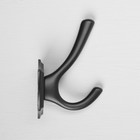 Крючок мебельный CAPPIO CKD018 DESTINY, двухрожковый, черный - Фото 5