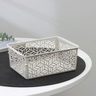 Корзинка для хранения без крышки Linden, 1,4 л, 19×14×7,5 см, цвет светло-серый - фото 22183217
