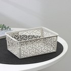 Корзинка для хранения без крышки Linden, 1.4 л, 19×14×7.5 см, светло-серый - Фото 1