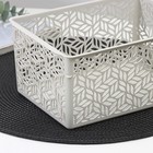 Корзинка для хранения без крышки Linden, 3.2 л, 23×16×11 см, светло-серый - Фото 2