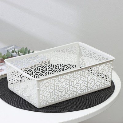 Корзинка для хранения без крышки Linden, 4.3 л, 29×19×9.5 см, светло-серый