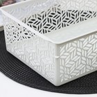 Корзинка для хранения без крышки Linden, 4.3 л, 29×19×9.5 см, светло-серый - Фото 2