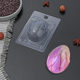 Форма для шоколада «Яйцо Лотос», 8,4×6,2×3 см, цвет прозрачный
