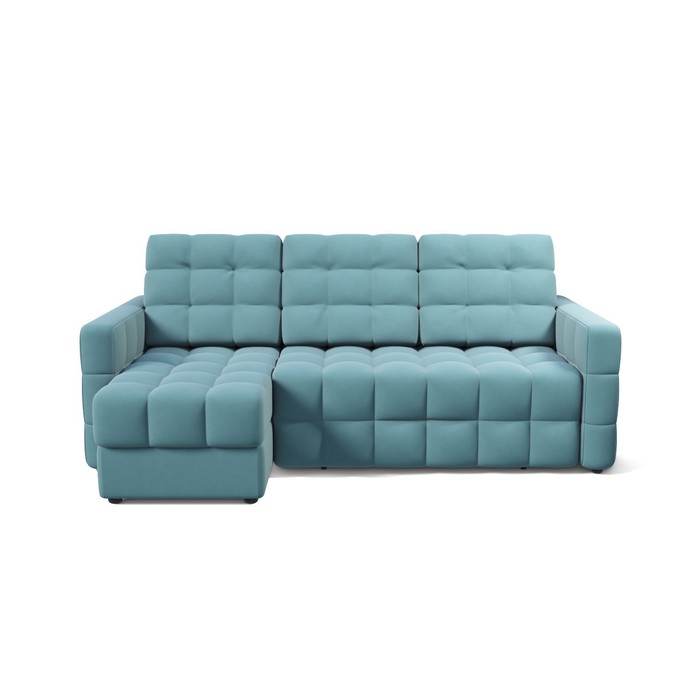 Угловой диван «Флореста», механизм тик-так, угол универсальный, велюр, цвет ультра минт