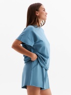 Комплект женский (майка, шорты) MINAKU: Casual Collection, пепельный, размер 44 - фото 22183464