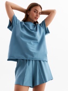 Комплект женский (майка, шорты) MINAKU: Casual Collection, пепельный, размер 48 - фото 52275839