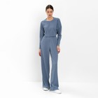 Комплект женский (лонгслив, брюки) MINAKU: Casual Collection цвет серо-голубой, р-р 44 - фото 319430975