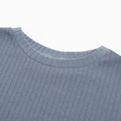 Костюм женский (лонгслив, брюки) MINAKU: Casual Collection, серо-голубой, размер 44