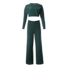 Костюм женский (лонгслив, брюки) MINAKU: Casual Collection, зелёный, размер 46 - Фото 5