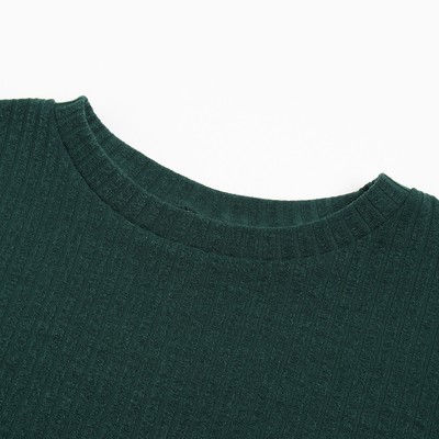 Костюм женский (лонгслив, брюки) MINAKU: Casual Collection, зелёный, размер 46