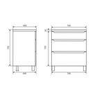 Тумба под раковину Uperwood Tanos, 70 см, напольная, белая, 3 ящика - Фото 3