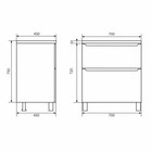 Тумба под раковину Uperwood Tanos, 70 см, напольная, белая, 2 ящика - Фото 3