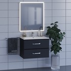 Тумба под раковину Uperwood Foster 70 см, подвесная, черная - Фото 3