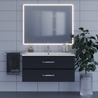 Тумба под раковину Uperwood Foster 100 см, подвесная, черная - Фото 2