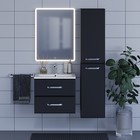 Тумба с раковиной Uperwood Foster 60 см, подвесная, черная - Фото 5