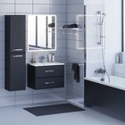 Тумба с раковиной Uperwood Foster 70 см, подвесная, черная - Фото 7