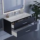 Тумба с раковиной Uperwood Foster 100 см, подвесная, черная - Фото 4
