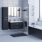 Тумба с раковиной Uperwood Foster 100 см, подвесная, черная - Фото 6
