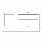 Тумба под раковину Uperwood Barsa, 100 см, подвесная, белая/дуб сонома - Фото 6