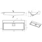 Тумба с раковиной Uperwood Barsa, 100 см, раковина белая, подвесная, белая/дуб сонома 9630556
