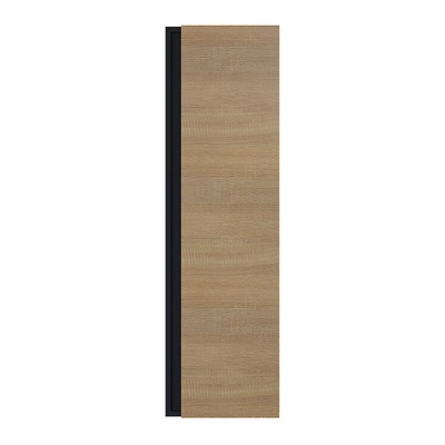 Шкаф - пенал подвесной Uperwood Barsa, 350×280×1200 мм, цвет чёрный/дуб сонома