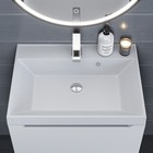 Раковина Uperwood Classic Quartz 60 см, кварцевая, белая матовая, жасмин - Фото 3