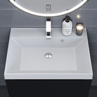 Раковина Uperwood Classic Quartz 60 см, кварцевая, белая матовая, жасмин - Фото 4