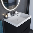 Раковина Uperwood Classic Quartz 60 см, кварцевая, белая матовая, жасмин - Фото 5