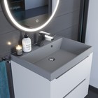 Раковина Uperwood Classic Quartz 60 см, кварцевая, серая матовая, бетон - Фото 1