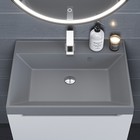 Раковина Uperwood Classic Quartz 60 см, кварцевая, серая матовая, бетон - Фото 2