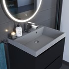 Раковина Uperwood Classic Quartz 60 см, кварцевая, серая матовая, бетон - Фото 3