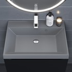 Раковина Uperwood Classic Quartz 60 см, кварцевая, серая матовая, бетон - Фото 4