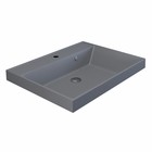 Раковина Uperwood Classic Quartz 60 см, кварцевая, серая матовая, бетон - Фото 5