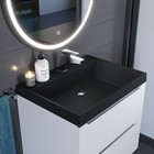 Раковина Uperwood Classic Quartz 60 см, кварцевая, черная матовая, уголь - Фото 4