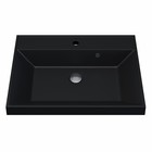 Раковина Uperwood Classic Quartz 60 см, кварцевая, черная матовая, уголь - Фото 5