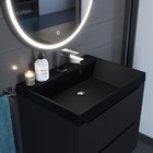 Раковина Uperwood Classic Quartz 60 см, кварцевая, черная матовая, космос - Фото 3