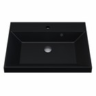 Раковина Uperwood Classic Quartz 60 см, кварцевая, черная матовая, космос - Фото 5